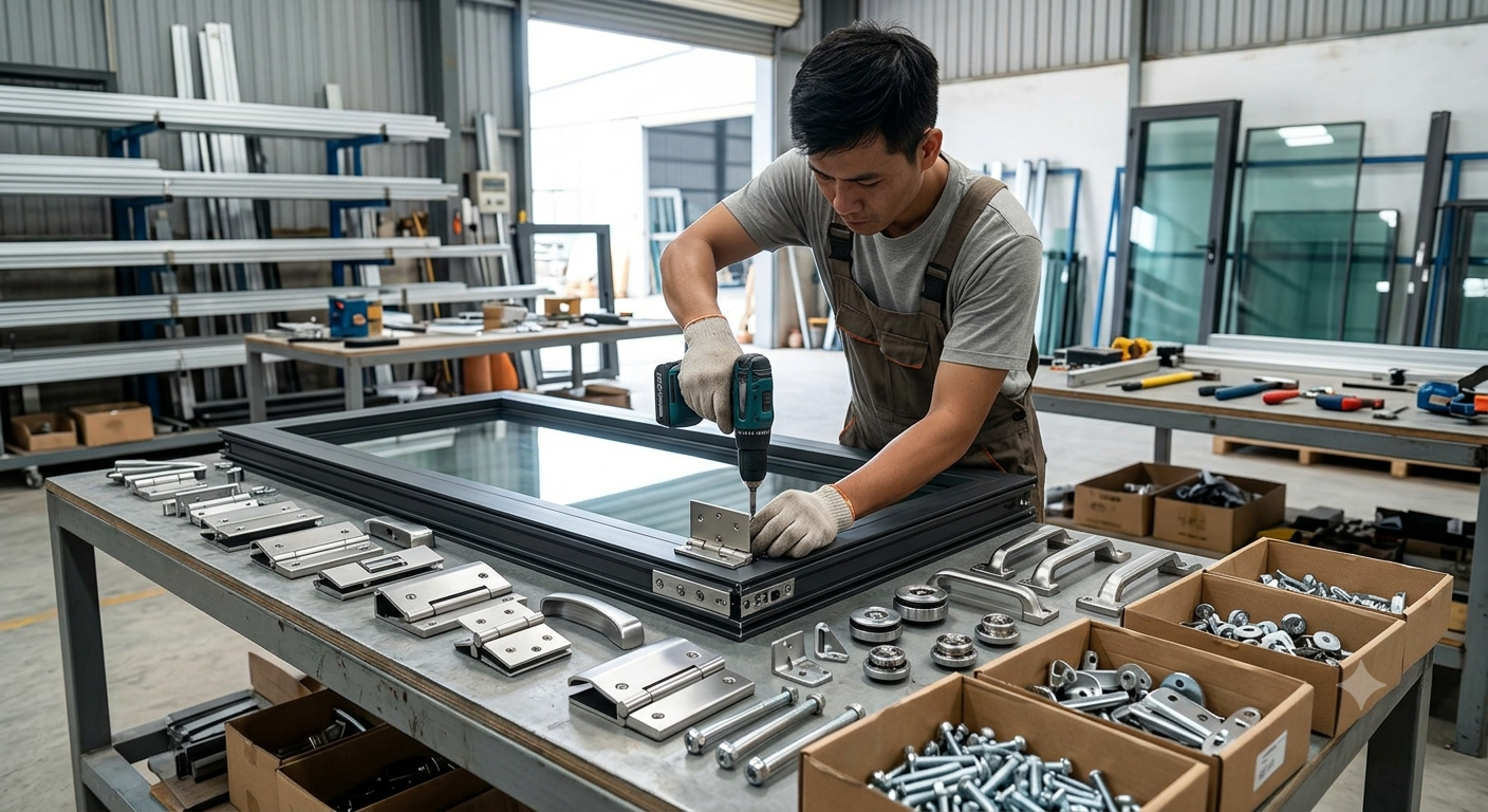 Phụ kiện nhôm kính – Yếu tố quyết định chất lượng